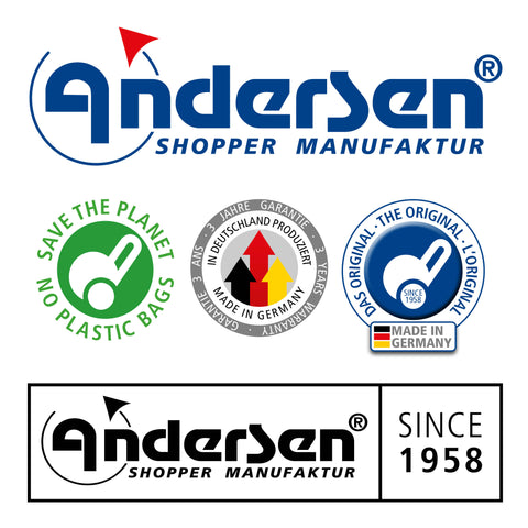 Andersen-Shopper | Bike Trailer | Shopping Trolley | Royal Frame | 360° Mole Bag