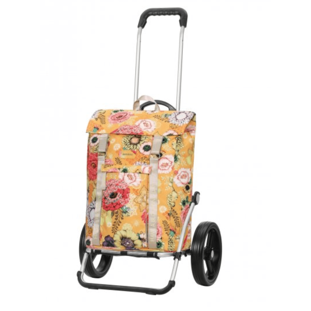 Andersen Shopper Bike Trailer Shopping Trolley Royal Frame Basil Bloom Bag
