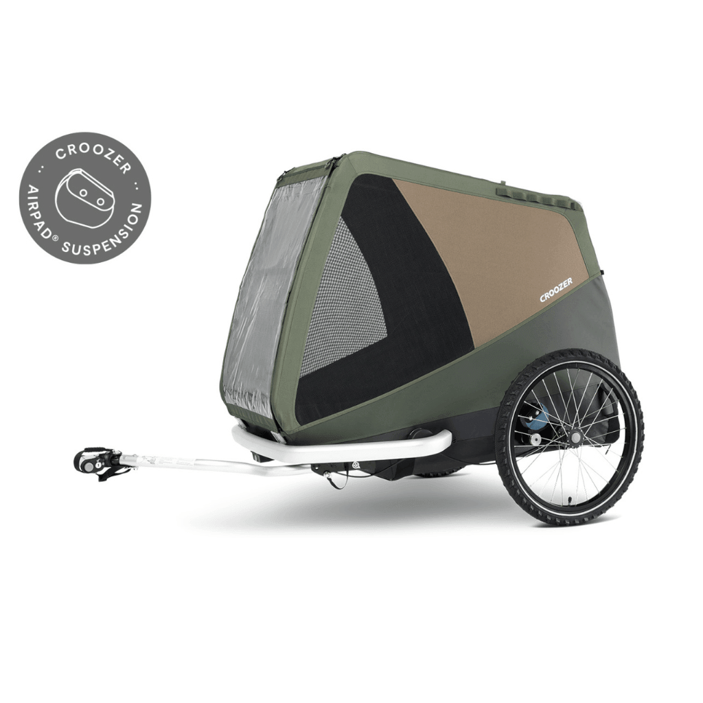Croozer Tammo Dog Bike Trailer X Large Dogs up to 45kg Moss Gree Hitch A Bike