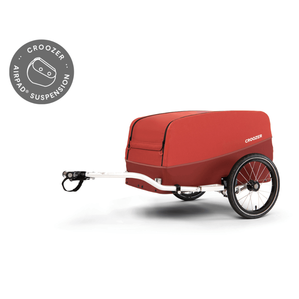 Croozer Tuure Cargo Bike Trailer Large Lava Red 2023 Free UK Shipping Hitch A Bike