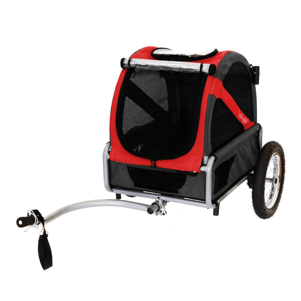 DoggyRide Mini 2020 Dog Bike Trailer Red Axle Coupling Dutch Dog Design