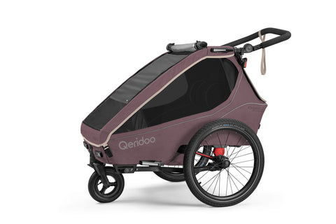 Qeridoo Kidgoo 2 | Two-Seater Child Bike Trailer | Wildberry Violet (Limited Edition)