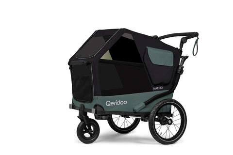 Qeridoo Nacho M | Green | Dog Bike Trailer