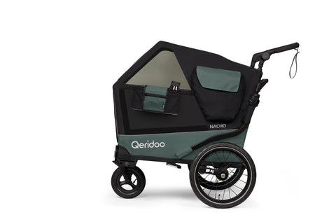 Qeridoo Nacho M | Green | Dog Bike Trailer