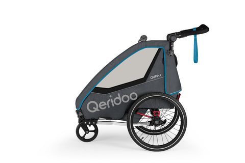 Qeridoo QUPA 1 | Blue | Single-Seater Child Bike Trailer