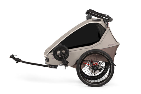 Qeridoo Kidgoo 1 Pro Gen 2 | Single-Seater Child Bike Trailer | Barista Brown