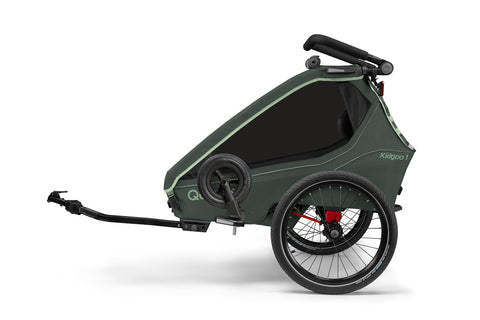 Qeridoo Kidgoo 1 | Forest Green | Child Bike Trailer