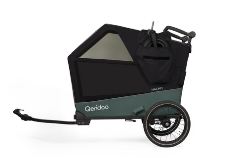 Qeridoo Nacho L | Green | Dog Bike Trailer