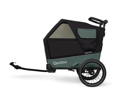Qeridoo Nacho M | Green | Dog Bike Trailer