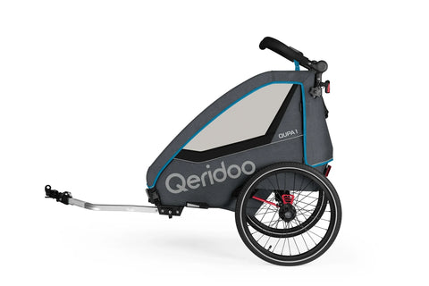 Qeridoo QUPA 1 | Single-Seater Child Bike Trailer | Blue