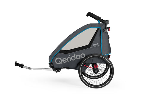 Qeridoo QUPA 1 | Blue | Single-Seater Child Bike Trailer