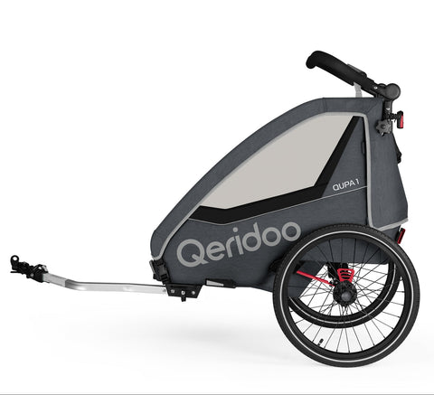 Qeridoo bike trailer on a white background