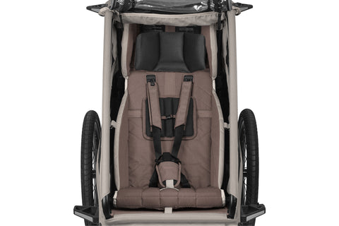Qeridoo Kidgoo 1 Pro Gen 2 | Single-Seater Child Bike Trailer | Barista Brown