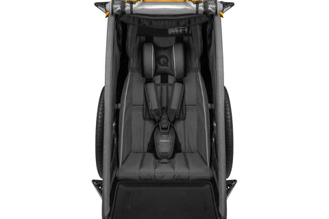 Qeridoo Kidgoo 1 | Single-Seater Child Bike Trailer | Orange | FIDLOCK Edition