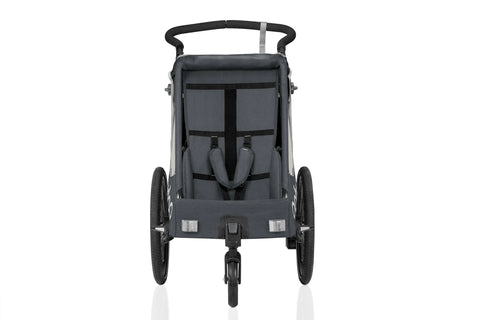 Qeridoo QUPA 1 | Single-Seater Child Bike Trailer | Grey