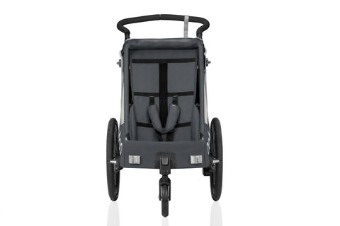 Qeridoo QUPA 1 | Grey | Single-Seater Child Bike Trailer