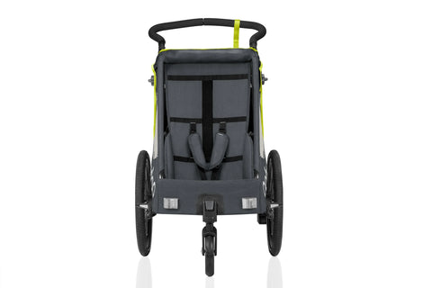 Qeridoo QUPA 1 | Single-Seater Child Bike Trailer | Lime