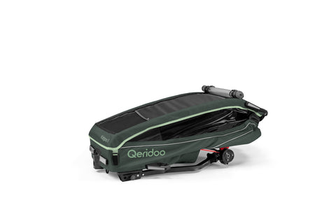 Qeridoo Kidgoo 1 | Forest Green | Child Bike Trailer