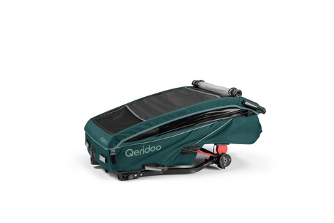Qeridoo Kidgoo 2 | Two-Seater Child Bike Trailer | Pacific Blue