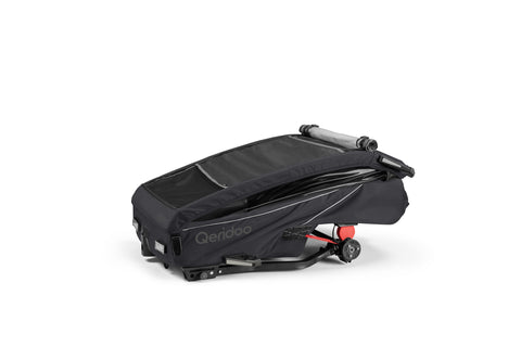 Qeridoo Kidgoo 2 | Two-Seater Child Bike Trailer | Phantom Grey