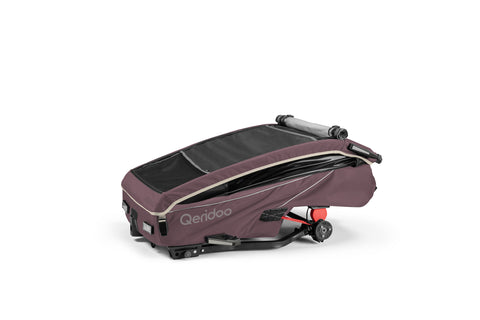 Qeridoo Kidgoo 2 | Two-Seater Child Bike Trailer | Wildberry Violet (Limited Edition)