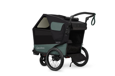 Qeridoo Nacho M | Green | Dog Bike Trailer