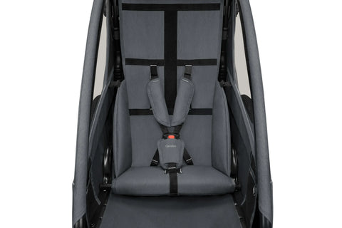 Qeridoo QUPA 1 | Single-Seater Child Bike Trailer | Grey
