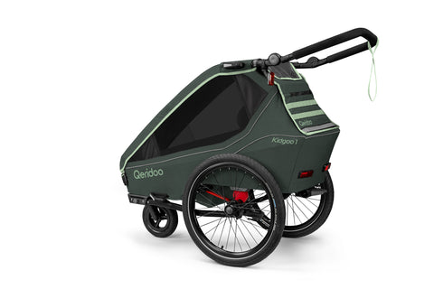Qeridoo Kidgoo 1 | Forest Green | Child Bike Trailer