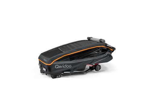 Qeridoo Kidgoo 1 | Single-Seater Child Bike Trailer | Orange | FIDLOCK Edition