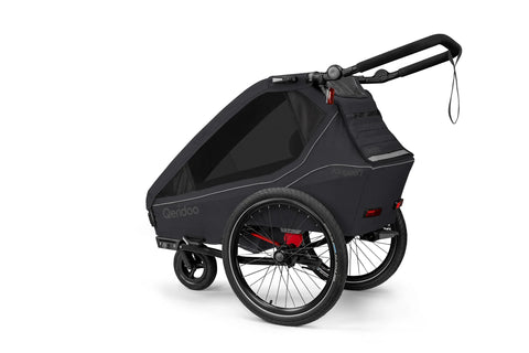 Qeridoo Kidgoo 1 | Single-Seater Child Bike Trailer | Phantom Grey