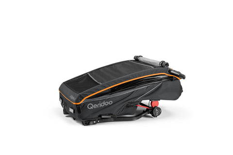 Qeridoo Kidgoo 2 | Two-Seater Child Bike Trailer | Orange | FIDLOCK Edition