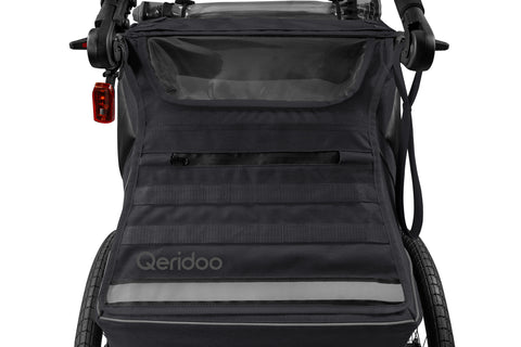 Qeridoo Kidgoo 2 | Two-Seater Child Bike Trailer | Phantom Grey