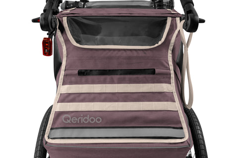 Qeridoo Kidgoo 2 | Two-Seater Child Bike Trailer | Wildberry Violet (Limited Edition)