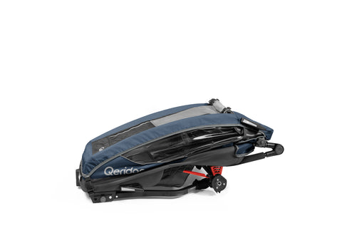 Qeridoo Sportrex 1 | Single-Seater Child Bike Trailer | Jeans Blue  (Limited Edition)