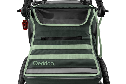 Qeridoo Kidgoo 1 | Forest Green | Child Bike Trailer