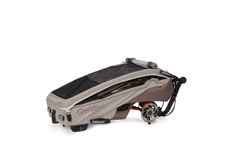 Qeridoo Kidgoo 2 Pro Gen 2 | Two-Seater Child Bike Trailer | Barista Brown