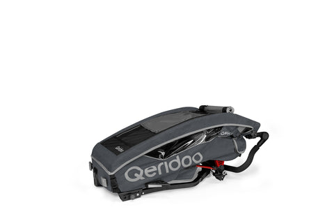 Qeridoo QUPA 1 | Grey | Single-Seater Child Bike Trailer
