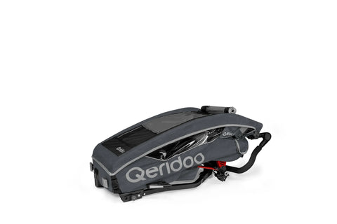 Qeridoo QUPA 1 | Single-Seater Child Bike Trailer | Grey