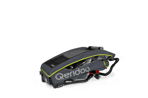 Qeridoo QUPA 1 | Single-Seater Child Bike Trailer | Lime