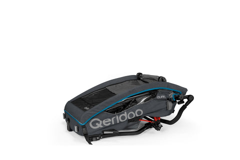 Qeridoo QUPA 2 | Two-Seater Child Bike Trailer | Blue