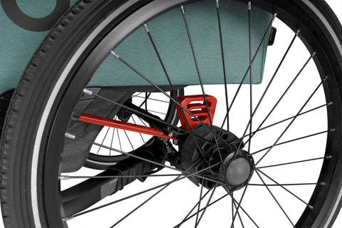 Qeridoo QUPA 1 Plus | Mineral Blue | Single-Seater Child Bike Trailer