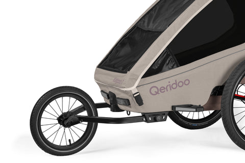 Qeridoo Kidgoo 1 Pro Gen 2 | Single-Seater Child Bike Trailer | Barista Brown