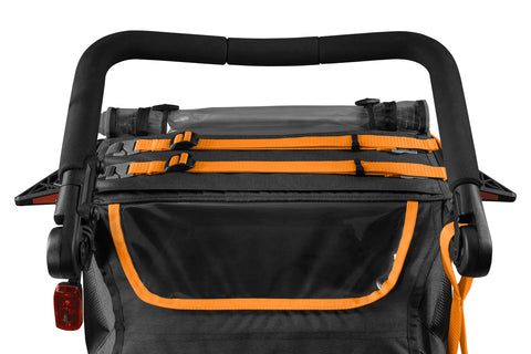 Qeridoo Kidgoo 1 | Single-Seater Child Bike Trailer | Orange | FIDLOCK Edition