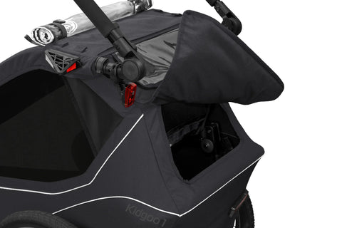 Qeridoo Kidgoo 1 | Single-Seater Child Bike Trailer | Phantom Grey