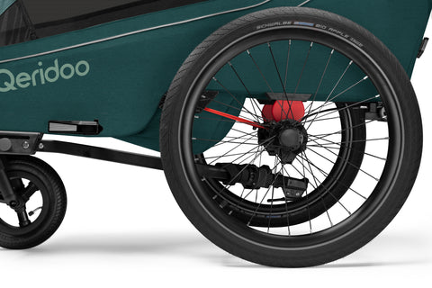 Qeridoo Kidgoo 2 | Two-Seater Child Bike Trailer | Pacific Blue