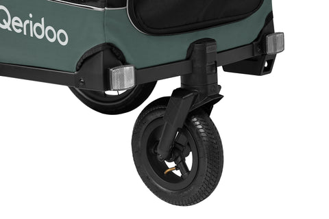 Qeridoo Nacho L | Green | Dog Bike Trailer