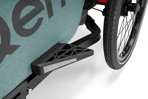 Qeridoo QUPA 2 Plus | Two-Seater Child Bike Trailer | Mineral Blue