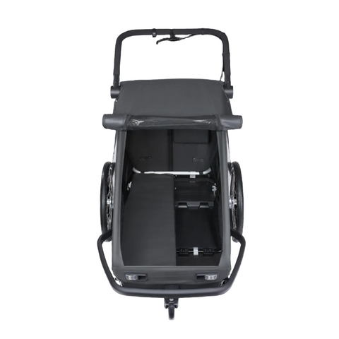 Croozer Yuuna Dog Module — dog in trailer