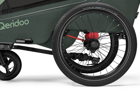 Qeridoo Kidgoo 1 | Forest Green | Child Bike Trailer