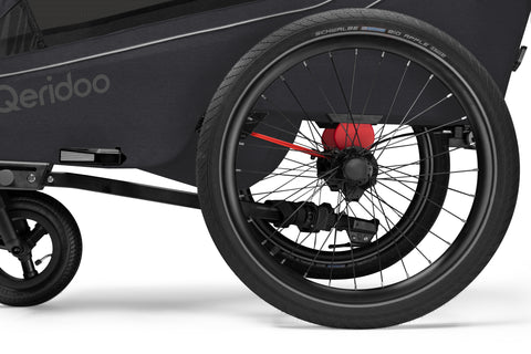 Qeridoo Kidgoo 2 | Two-Seater Child Bike Trailer | Phantom Grey